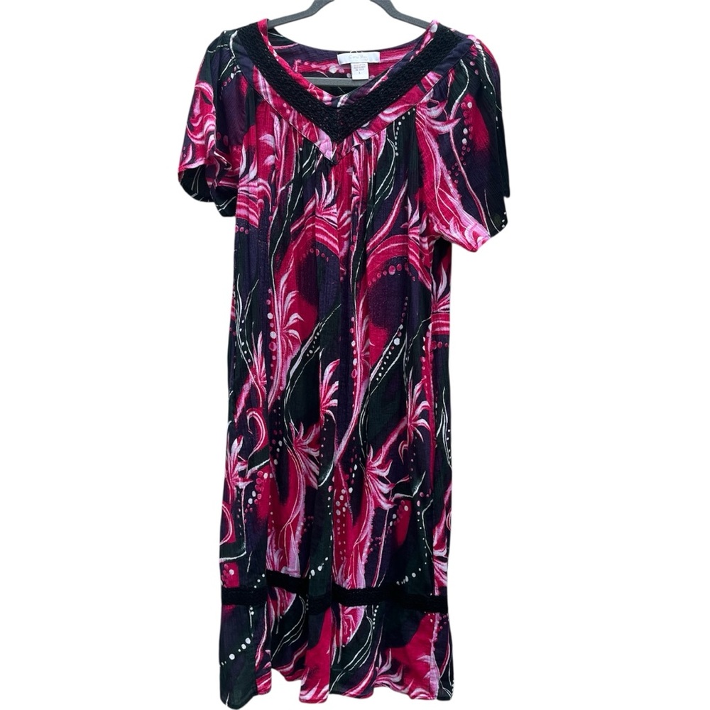 Coral Bay MuMu like dress large bohemian festival casual comfort coastal grandma